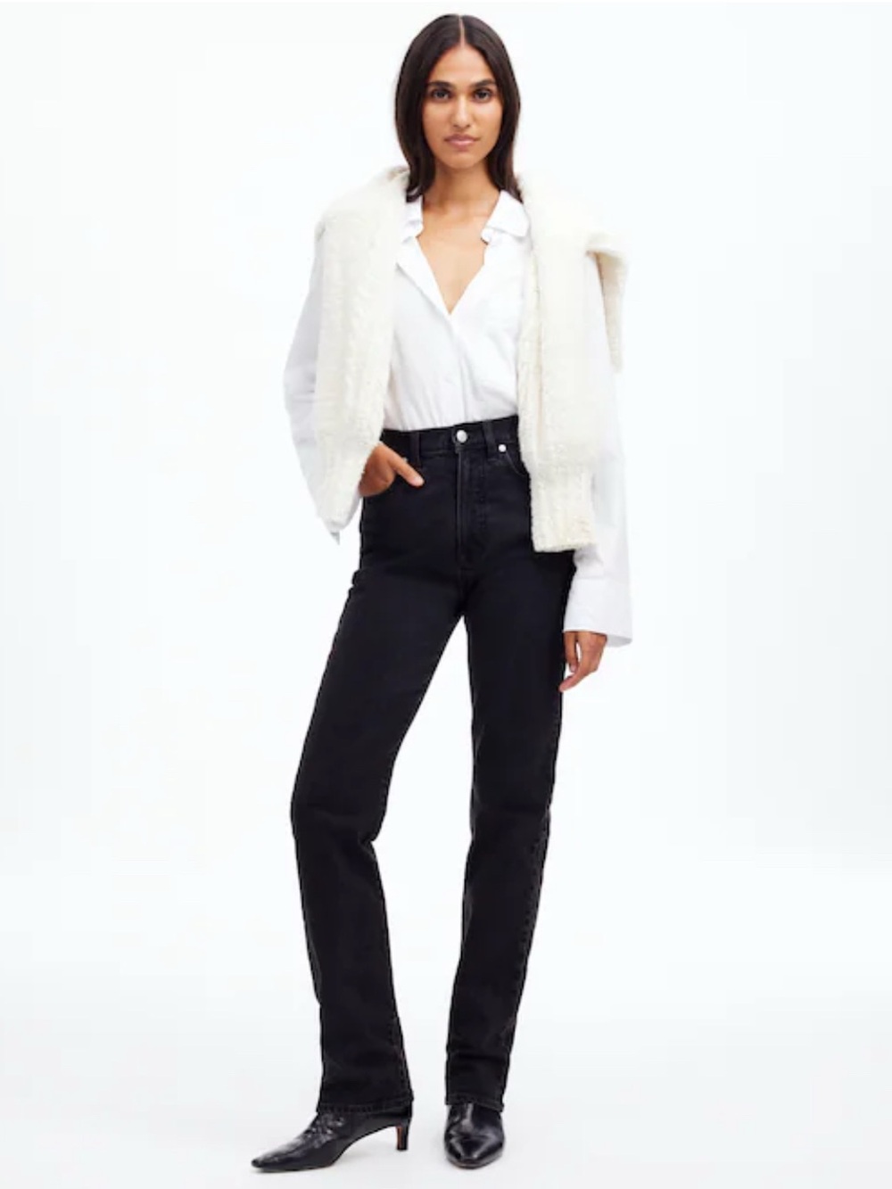 Madewell The '90s Straight Jean Belmere Wash Black Size 28
